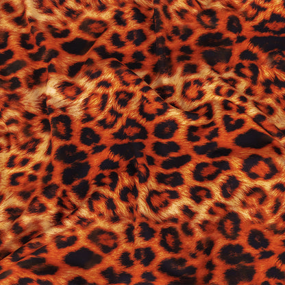 Compression Swimwear Tricot, UV Protective with Aloe Vera Microcapsules - Orange Cheetah Spots - Caye Collection