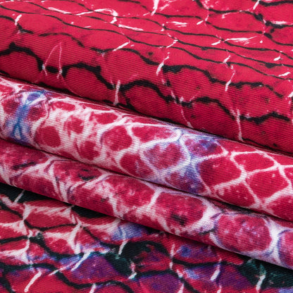 Compression Swimwear Tricot, UV Protective with Aloe Vera Microcapsules - Magenta and Blueberry Python - Caye Collection