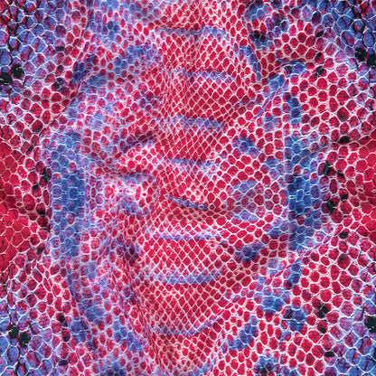 Compression Swimwear Tricot, UV Protective with Aloe Vera Microcapsules - Magenta and Blueberry Python - Caye Collection