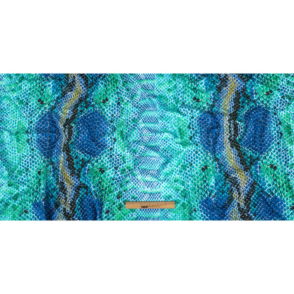 Traje de baño de compresión de tricot, con protección UV y microcápsulas de aloe vera - Azul y verde azulado pitón - Colección Caye