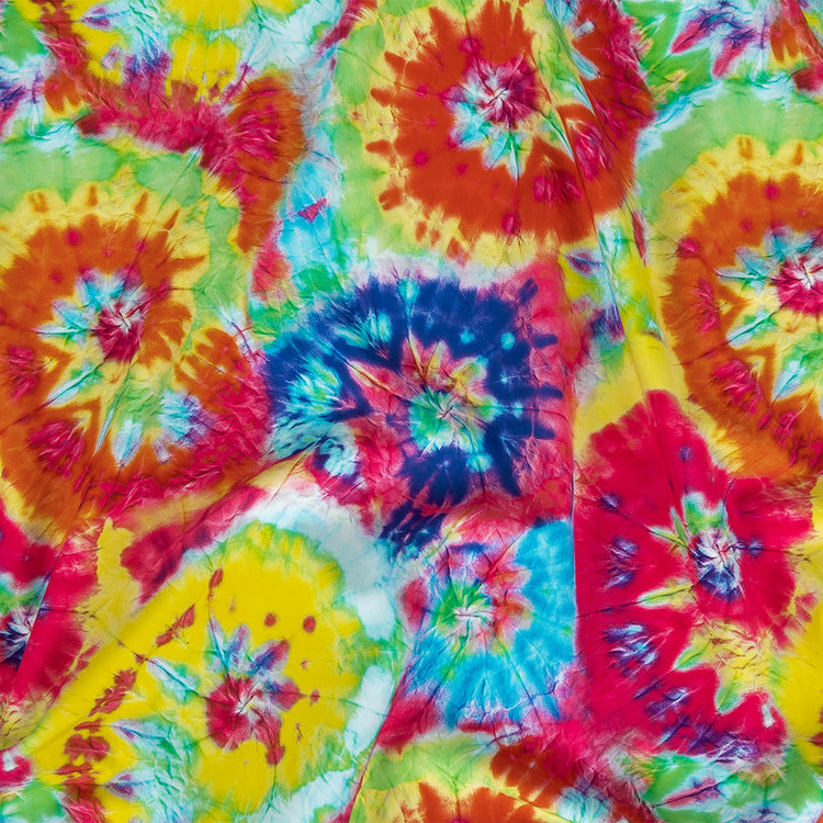 template--25130090922057__main-Bright Rainbow Wrinkled Tie Dye Spirals Caye UV Protective Compression Swimwear Tricot with Aloe Vera Microcapsules