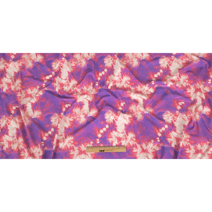 Pink and Purple Tie Dye Caye UV Protective Compression Swimwear Tricot with Aloe Vera Microcapsules