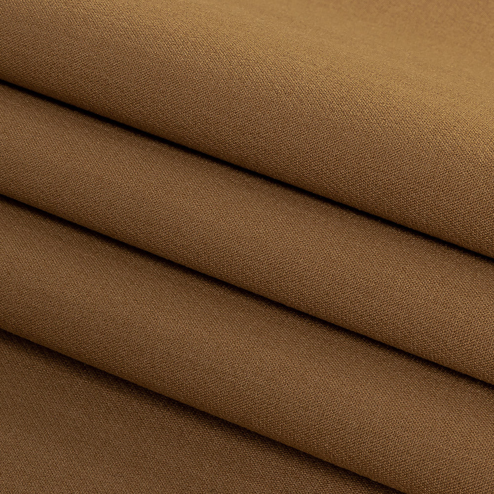 Camel Stretch Cotton Double Cloth Suiting Folded