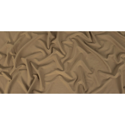 Taupe Four-Way Stretch Polyester Twill Suiting Full