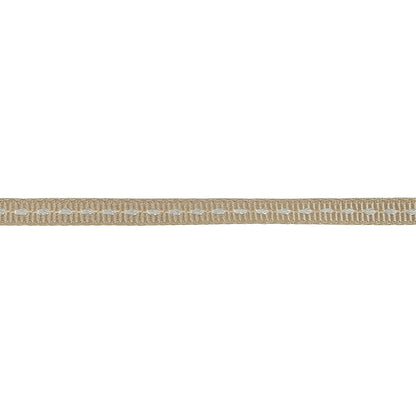 Beige Grosgrain Ribbon with Lucent White Stitching - 0.25" Detail