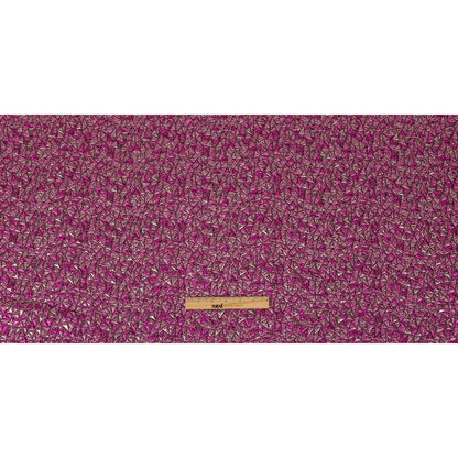 Mood Exclusive Metallic Fuchsia and Corsage Pink Tactile Triangles Luxury Brocade Full