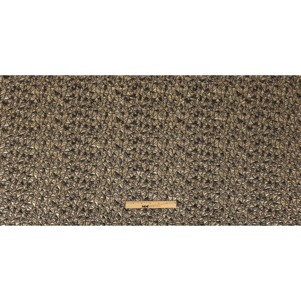 Mood Exclusive Metallic Gold and Black Tactile Triangles Luxury Brocade Full