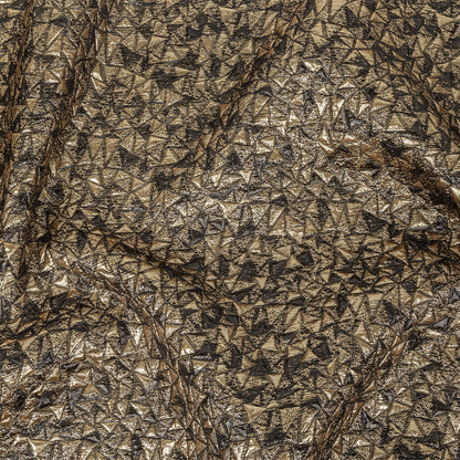 Mood Exclusive Metallic Gold and Black Tactile Triangles Luxury Brocade