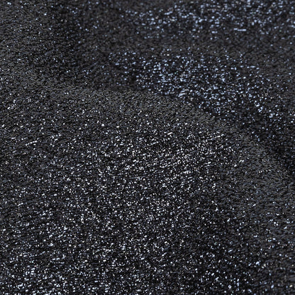 Cygnus Metallic Navy and Black Crinkled Lame Luxury Brocade Detail
