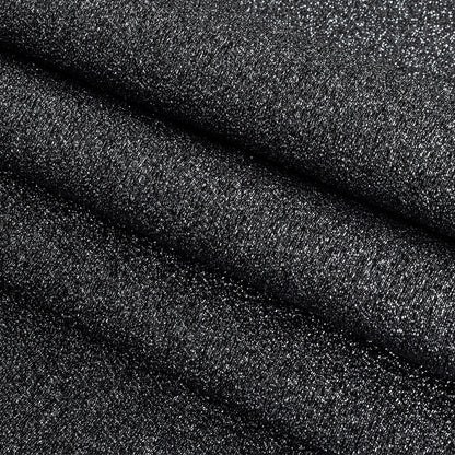 Cygnus Metallic Black and Silver Crinkled Lame Luxury Brocade Folded