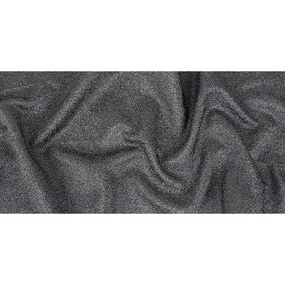 Cygnus Metallic Black and Silver Crinkled Lame Luxury Brocade Full
