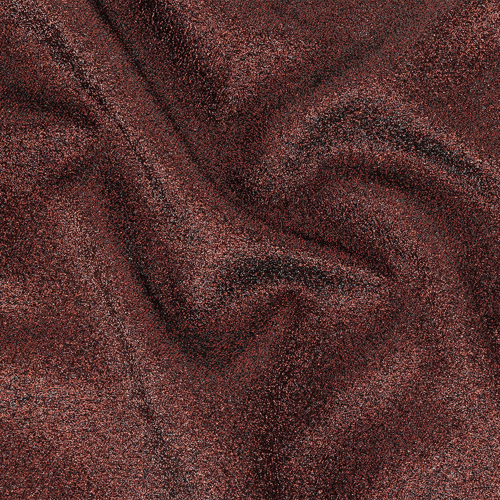Cygnus Metallic Red and Black Crinkled Lame Luxury Brocade