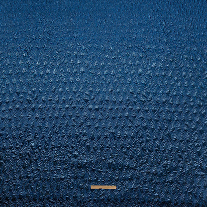 Mood Exclusive Metallic Magnetic Blue and Navy Feathers Ombre Luxury Brocade Panel Full