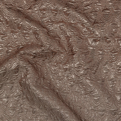 Mood Exclusive Metallic Rose Gold and Silver Feathers Ombre Luxury Brocade Panel