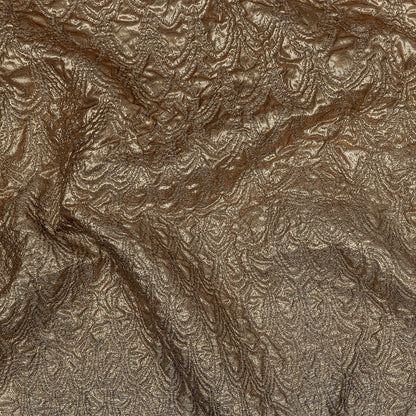 Mood Exclusive Metallic Golden Egg and Black Feathers Ombre Luxury Brocade Panel