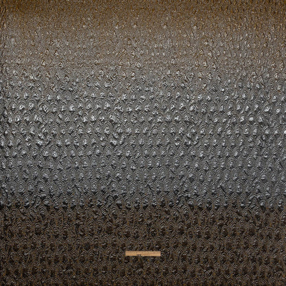 Mood Exclusive Metallic Mustard, Black and Silver Feathers Ombre Luxury Brocade Panel Full