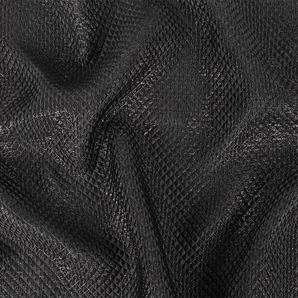 Mood Exclusive Jolene Metallic Black Tiny Diamonds Quilted Luxury Brocade