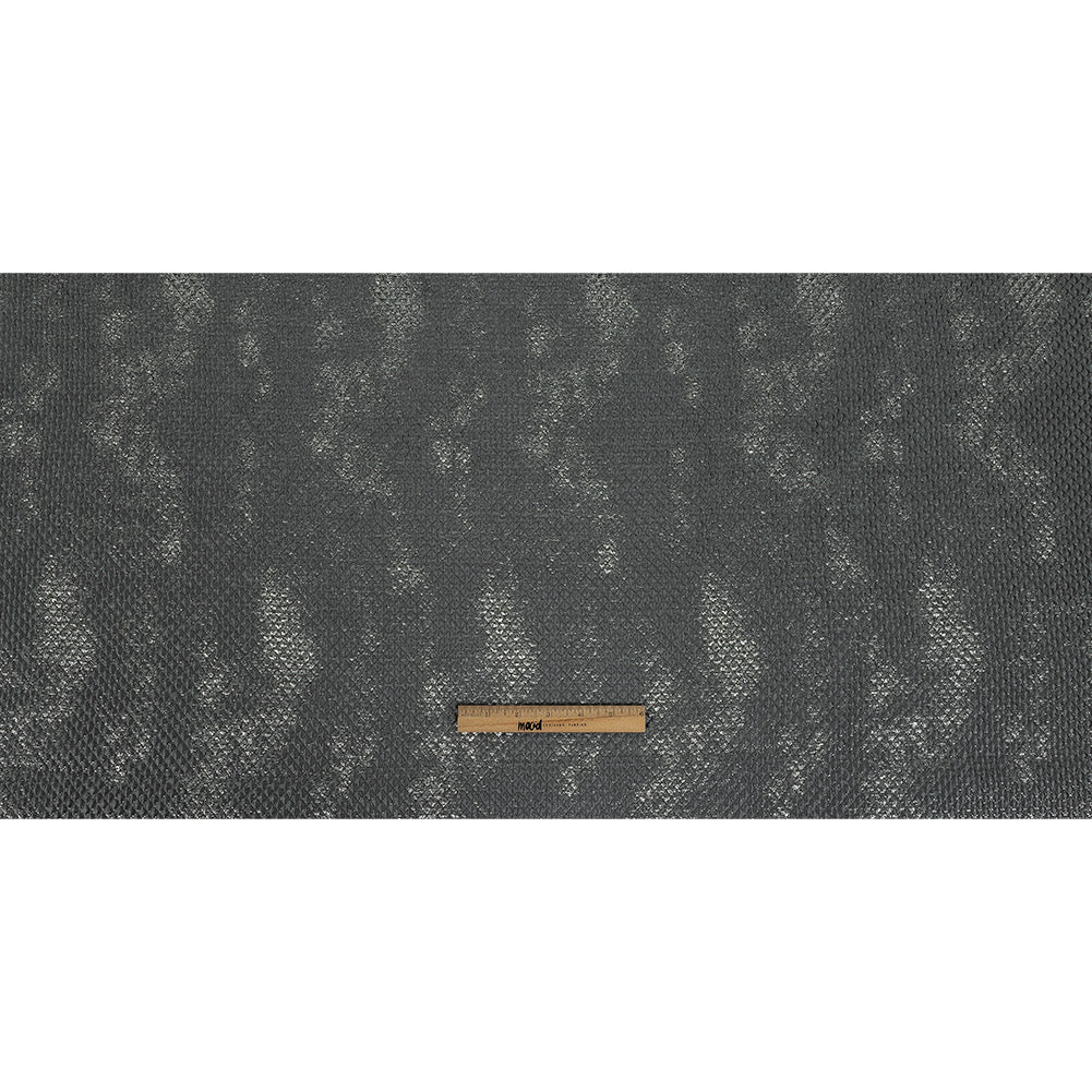 Mood Exclusive Jolene Metallic Silver and Gray Tiny Diamonds Quilted Luxury Brocade Full