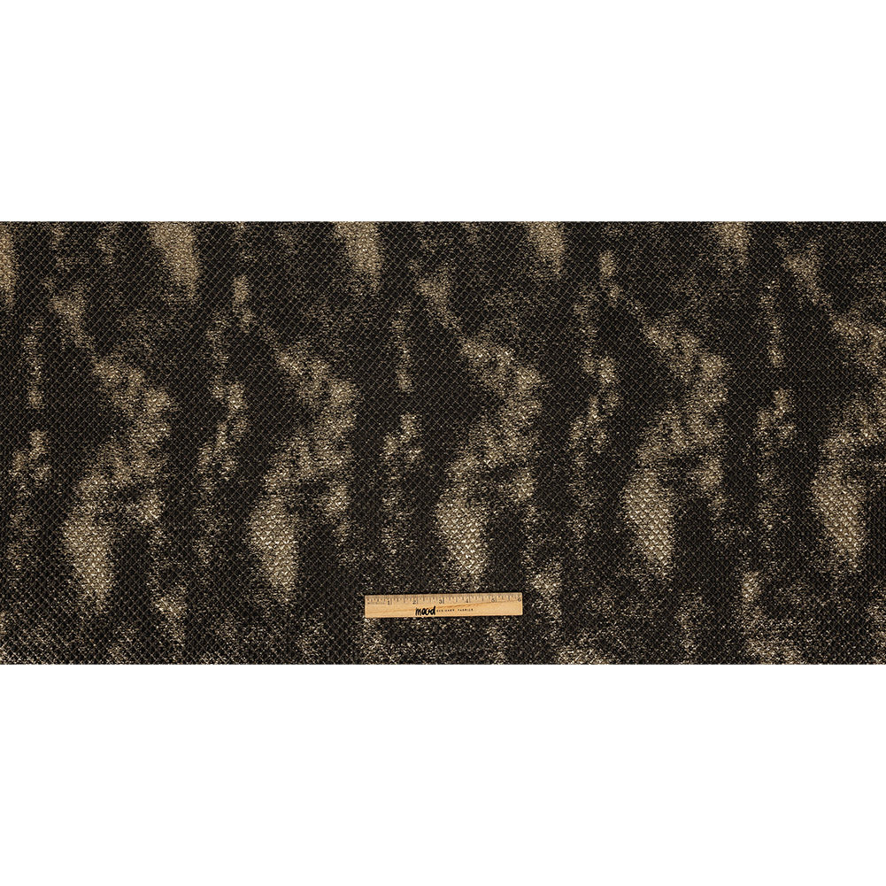 Mood Exclusive Jolene Metallic Gold and Black Tiny Diamonds Quilted Luxury Brocade Full