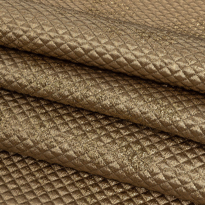 Mood Exclusive Jolene Metallic Gold Tiny Diamonds Quilted Luxury Brocade Folded