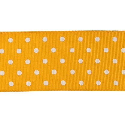 Freesia and White Polka Dots Grosgrain Ribbon - 1.625" Detail