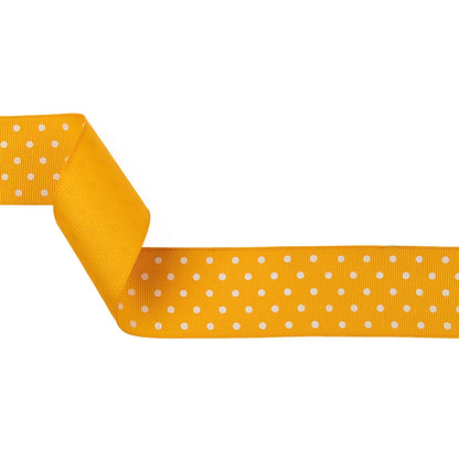 Freesia and White Polka Dots Grosgrain Ribbon - 1.625"