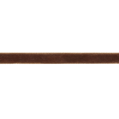 Teddy Bear Brown Single Face Velvet Ribbon - 0.3125" Detail