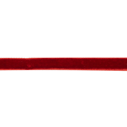 Burnt Sienna Single Face Velvet Ribbon - 0.3125" Detail