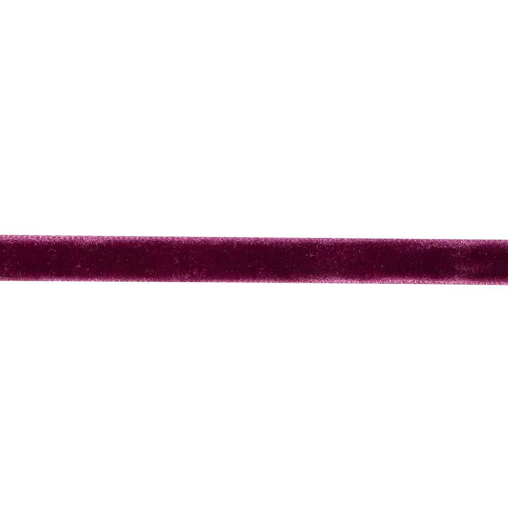 Amaranth Single Face Velvet Ribbon - 0.3125" Detail