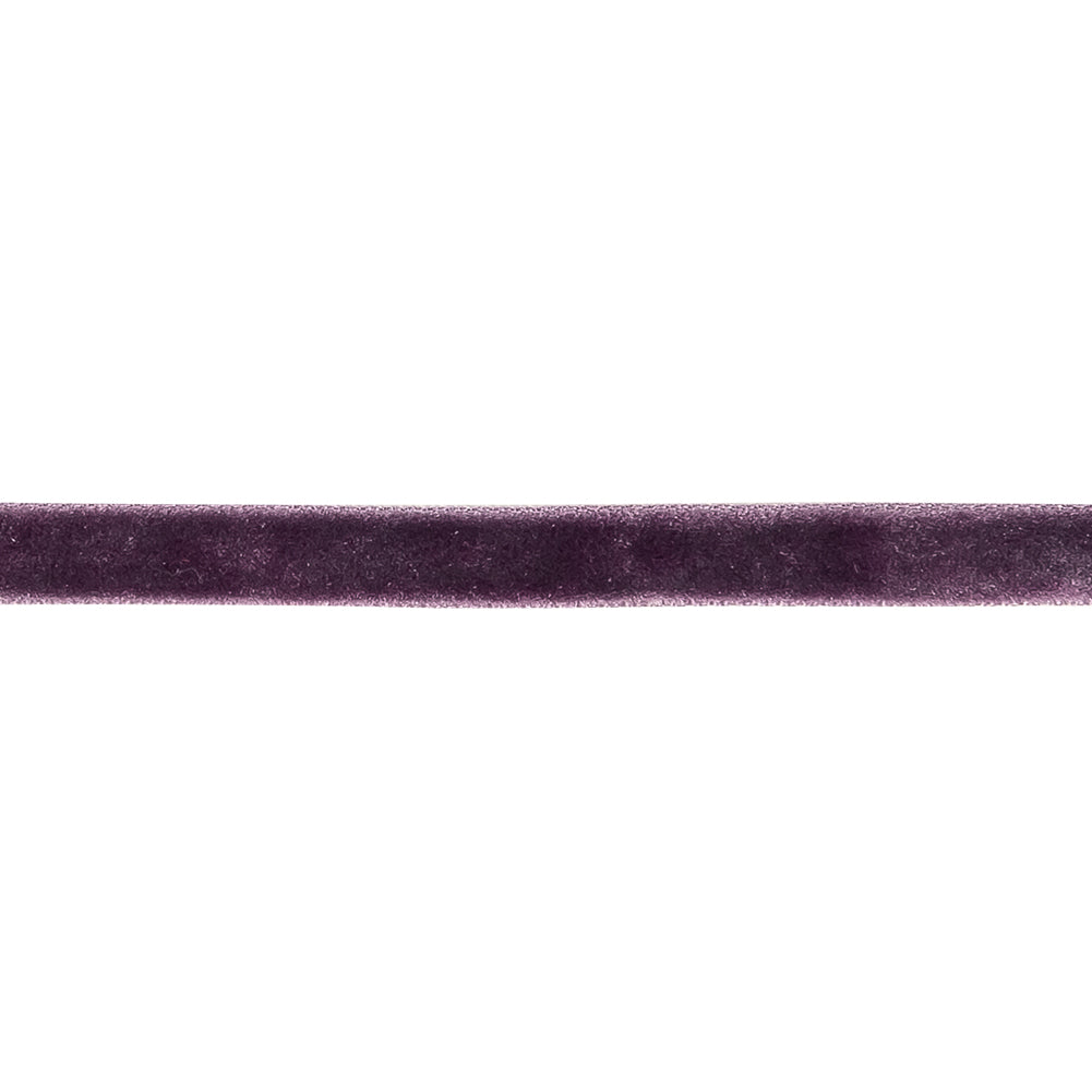 Plum Perfect Single Face Velvet Ribbon - 0.3125" Detail