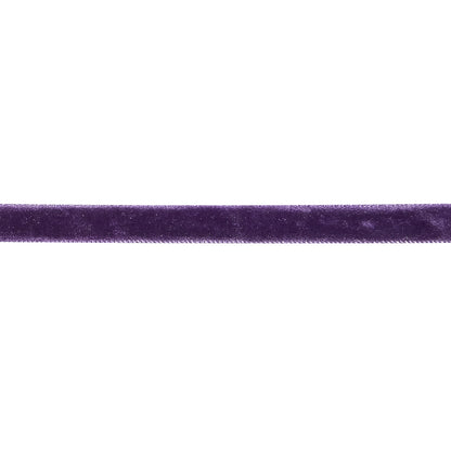 Twilight Purple Single Face Velvet Ribbon - 0.3125" Detail