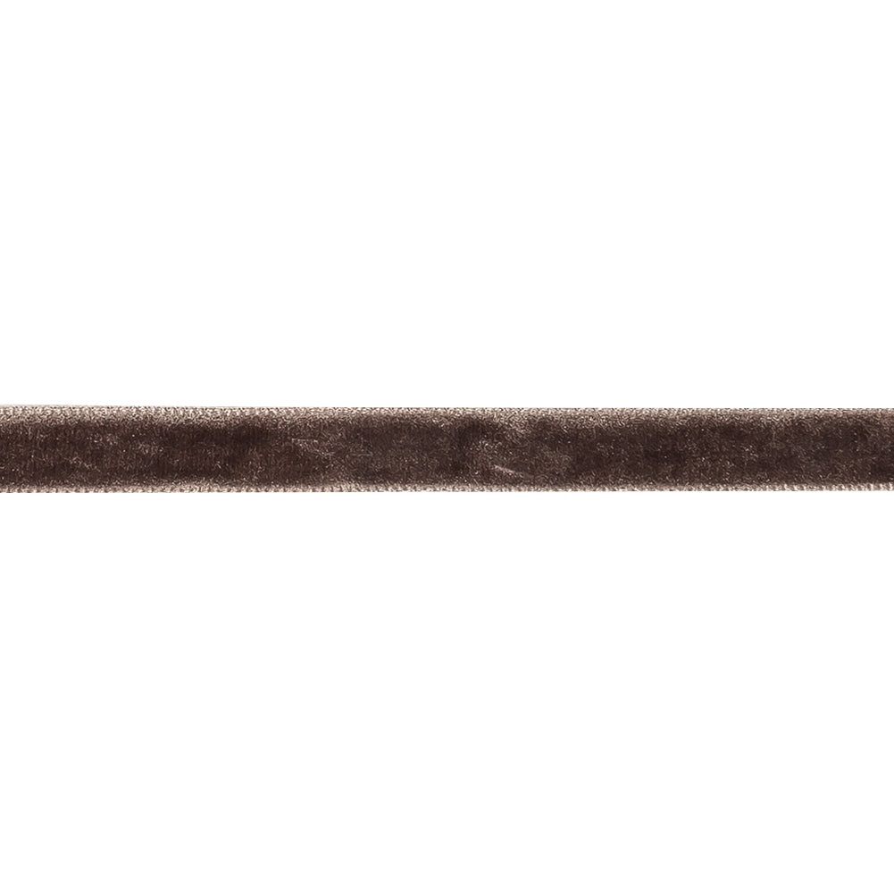 Iron Gray Single Face Velvet Ribbon - 0.3125" Detail