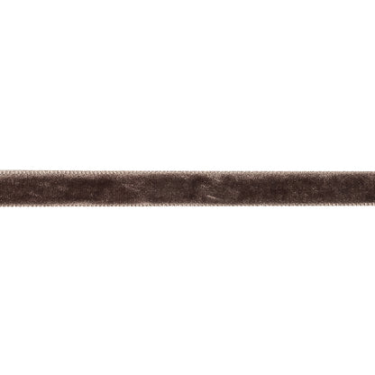 Iron Gray Single Face Velvet Ribbon - 0.3125" Detail