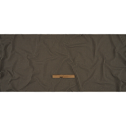 Blackstone and Beige Houndstooth Stretch Cotton Jersey Full