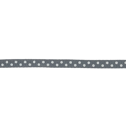 Sedona Sage and White Polka Dots Grosgrain Ribbon - 0.25" Detail