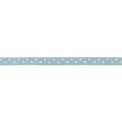 Winter Sky and White Polka Dots Grosgrain Ribbon - 0.25" Detail