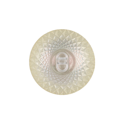 Translucent, Pink and Green Iridescent Dome Shaped Plastic Shank Back Button - 36L/23mm Detail