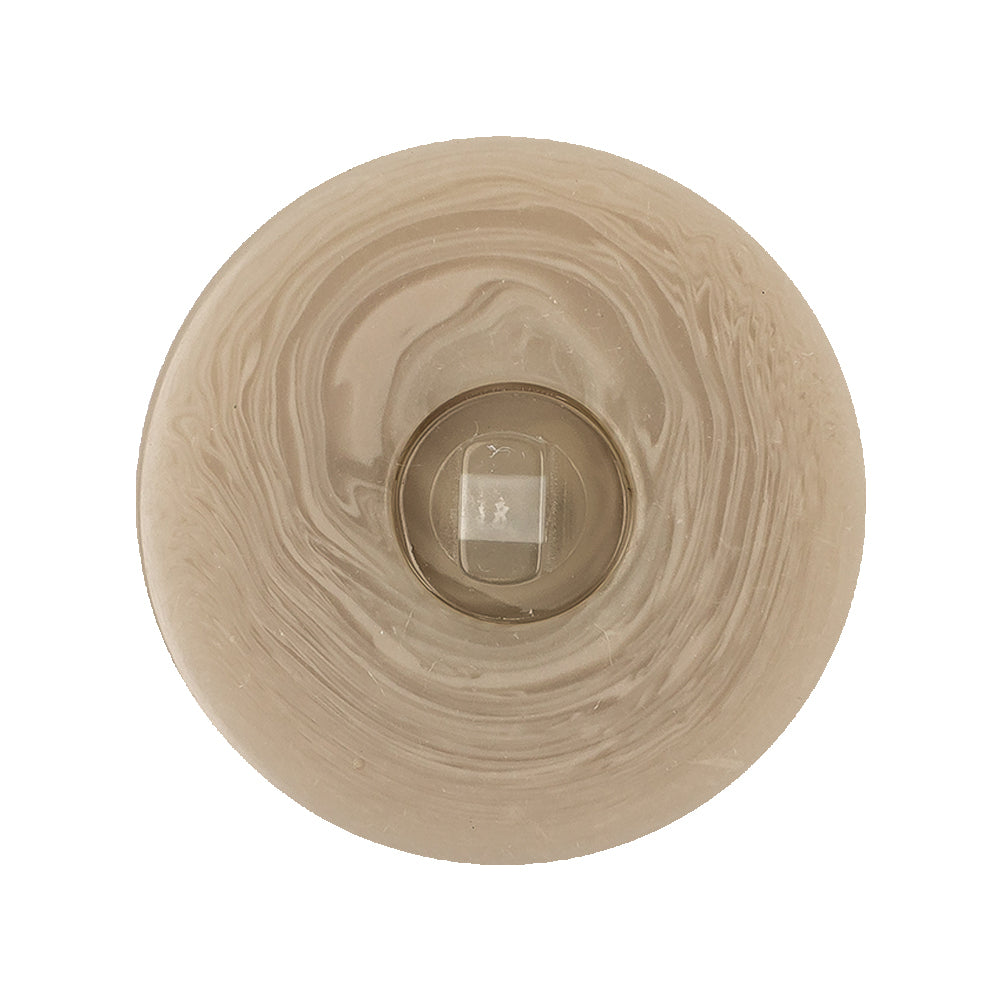 Overcast and Cannoli Cream Swirl Dome Shaped Plastic Shank Back Button - 44L/28mm Detail