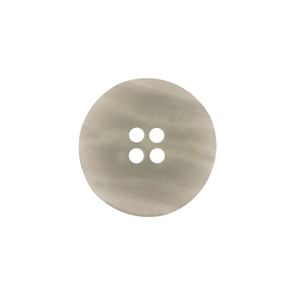 Italian Light Gray and White Striated 4-Hole Plastic Button - 32L/20mm Detail