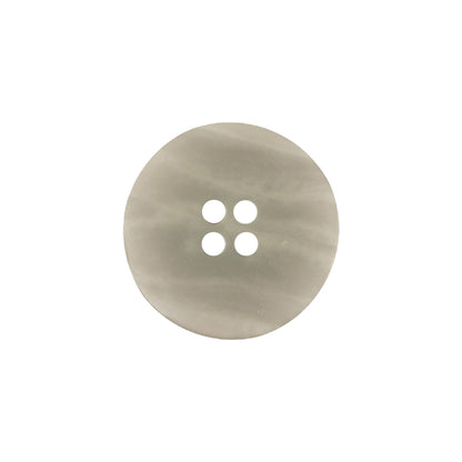 Italian Light Gray and White Striated 4-Hole Plastic Button - 32L/20mm Detail