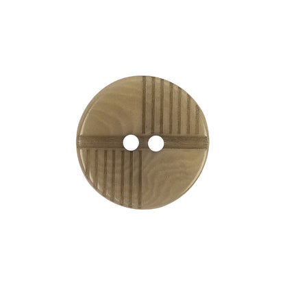 Taupe Swirls Geometric 2-Hole Textured Button - 32L/20mm