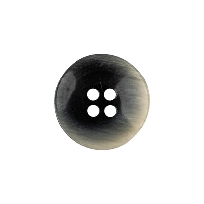 Ecru and Storm Ombre 4-Hole Plastic Saucer Button - 32L/20mm