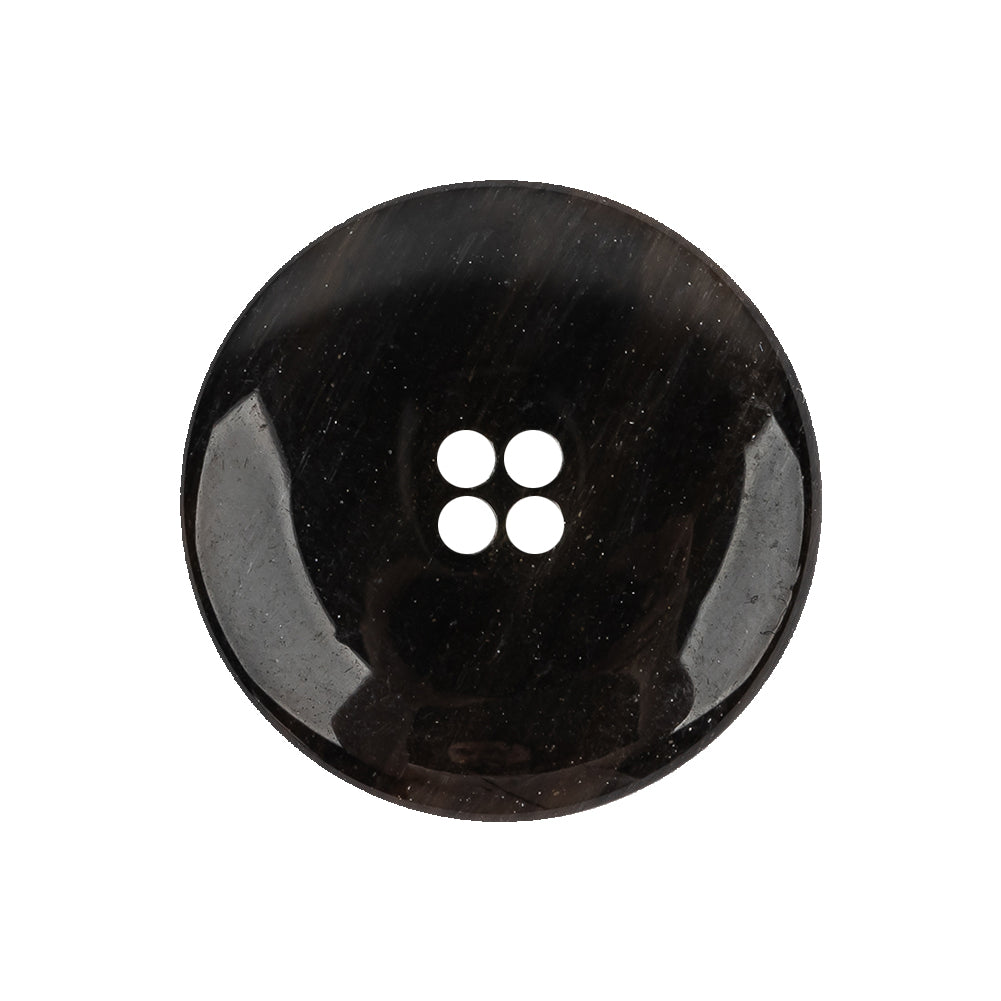 Deep Brown and Gray Granite Abstract 4-Hole Smooth Top Plastic Button - 40L/25.5mm Detail