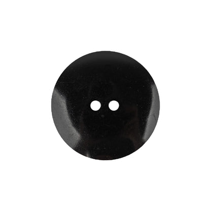 French Ecru and Black Floral Ornate 2-Hole Plastic Button - 34L/21.5mm Detail