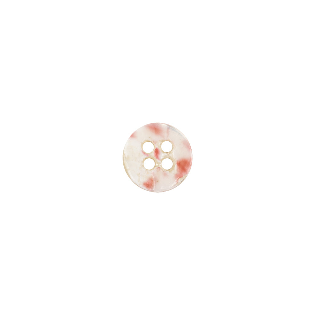 Ivory Iridescent Faux-Shell 4-Hole Plastic Button - 14L/9mm Detail