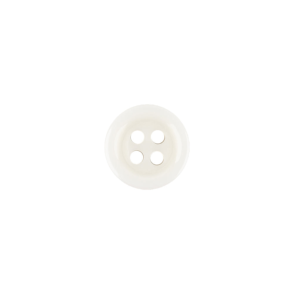 Milky White Tire Shaped Rim 4-Hole Plastic Button - 17L/10.5mm