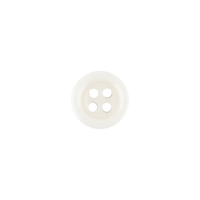 Milky White Tire Shaped Rim 4-Hole Plastic Button - 17L/10.5mm