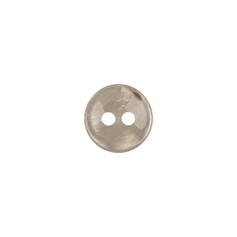 Storm Cloud and Taupe Iridescent 2-Hole Plastic Saucer Button - 18L/11.5mm