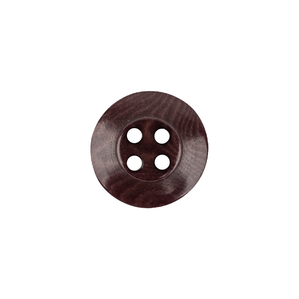 Rum Raisin Tiny Mound 4-Hole Plastic Button - 24L/15mm Detail