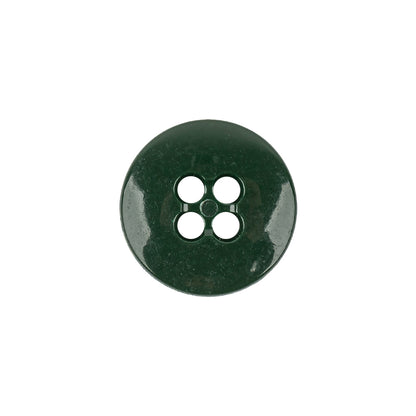 Hunter Green Low Convex 4-Hole Plastic Button - 27L/17mm Detail